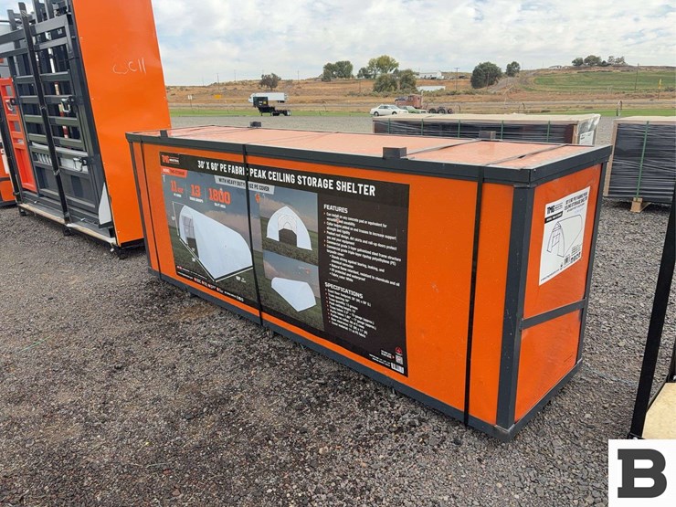 tmg-tmg-st3060e-30’x60’-pe-fabric-peak-ceiling-storage-shelter-image-2