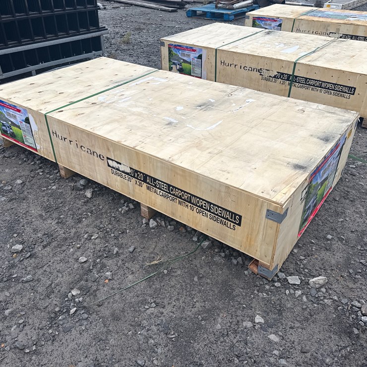 #28462 • Unused Hurricane MSC2020F 20'x20' All Steel Carport w/Open Side Walls