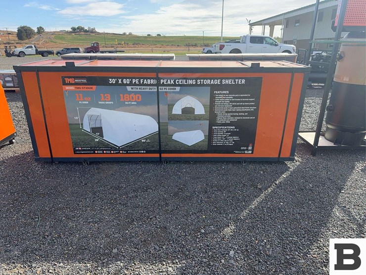 tmg-tmg-st3060e-30’x60’-pe-fabric-peak-ceiling-storage-shelter-image-4
