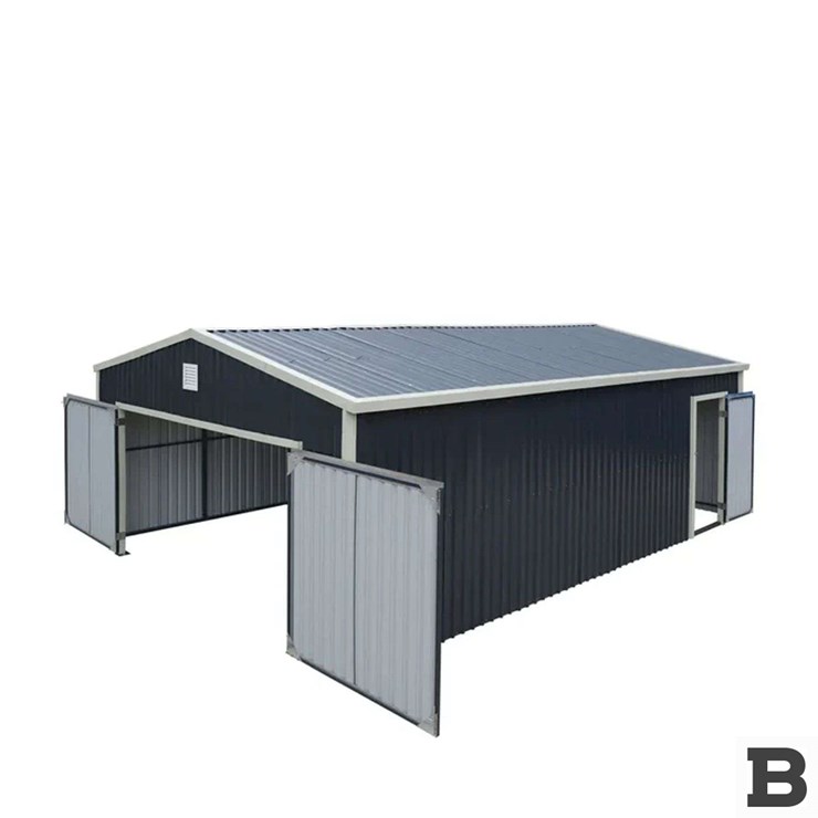 TMG TMG-MS1624 16’ X 24’ Garage Metal Shed with 12’ Swing Door