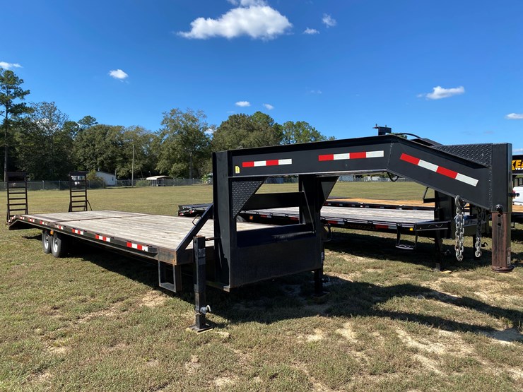 #34-•-#123-•-gsk-metal-works-gooseneck-trailer-gvwr-14,000-lbs-image-1