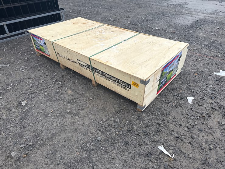 #28466-•-unused-hurricane-msc2020f-20'x20'-all-steel-carport-w/open-side-walls-image-3