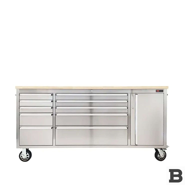 TMG TMG-WB7210S 72” Stainless Steel Rolling Workbench