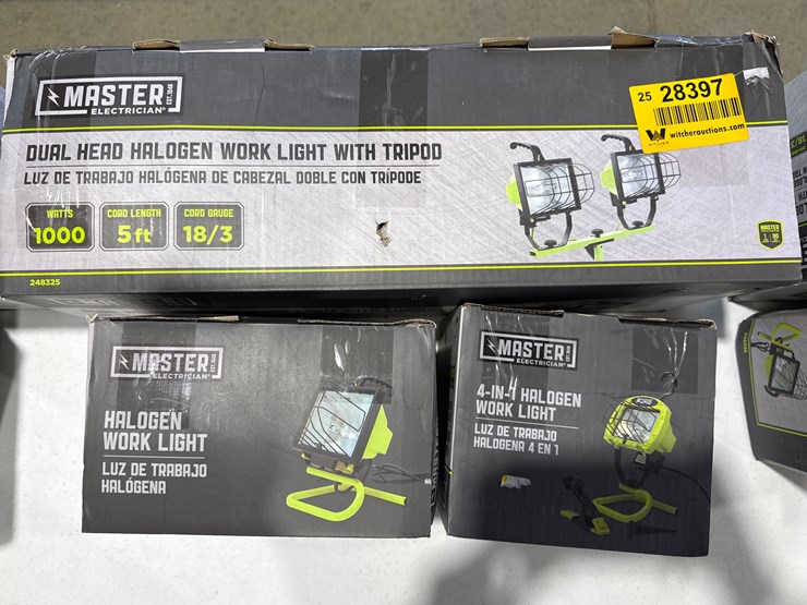 #28397-•-lot-of-master-electrician-halogen-work-lights-&-tripod-image-4