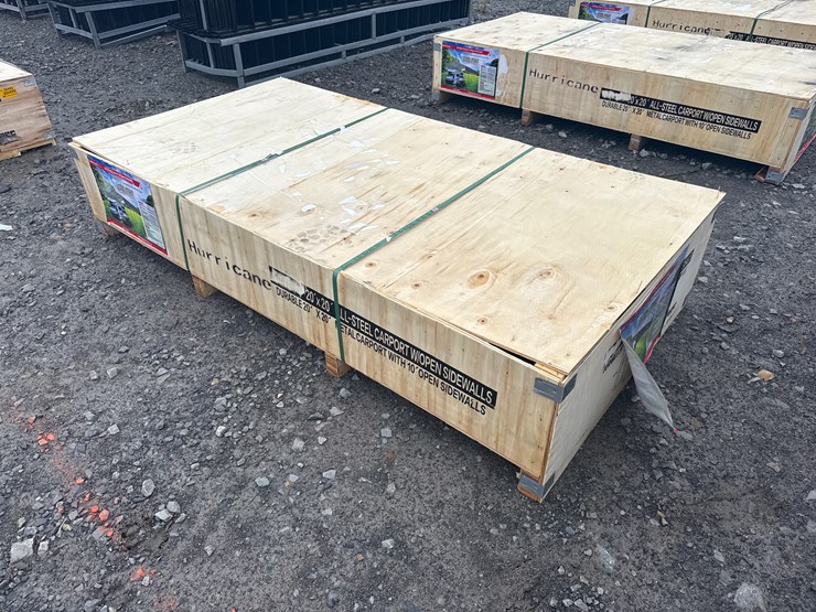 #28466-•-unused-hurricane-msc2020f-20'x20'-all-steel-carport-w/open-side-walls-image-1
