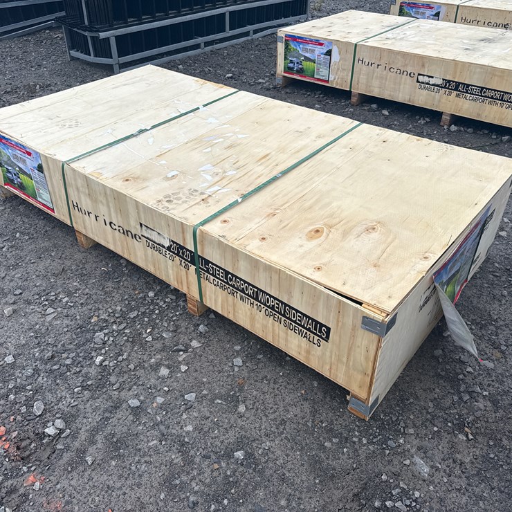 #28466 • Unused Hurricane MSC2020F 20'x20' All Steel Carport w/Open Side Walls