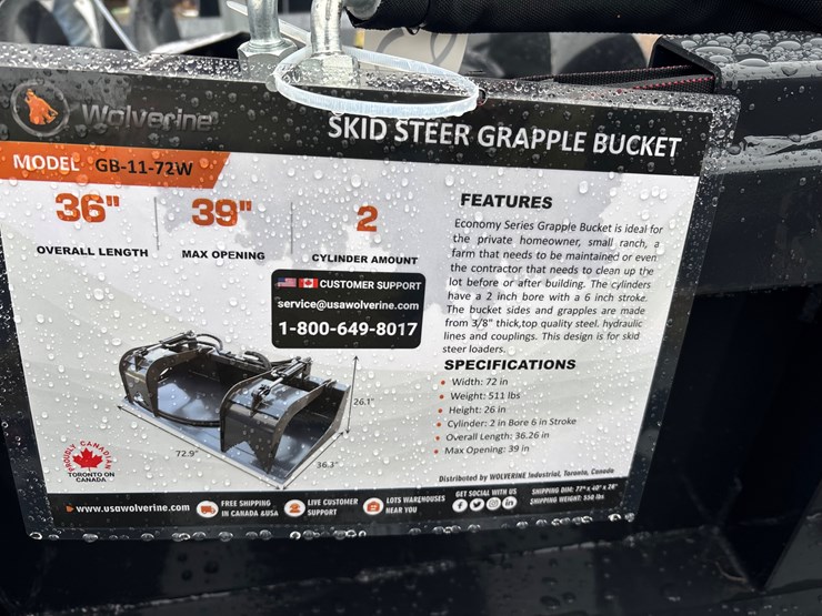 #24-•-72”-wolverine-skid-steer-grapple-image-3