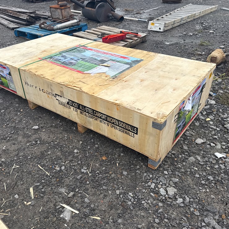 #28463 • Unused Hurricane MSC2020F 20'x20' All Steel Carport w/Open Side Walls