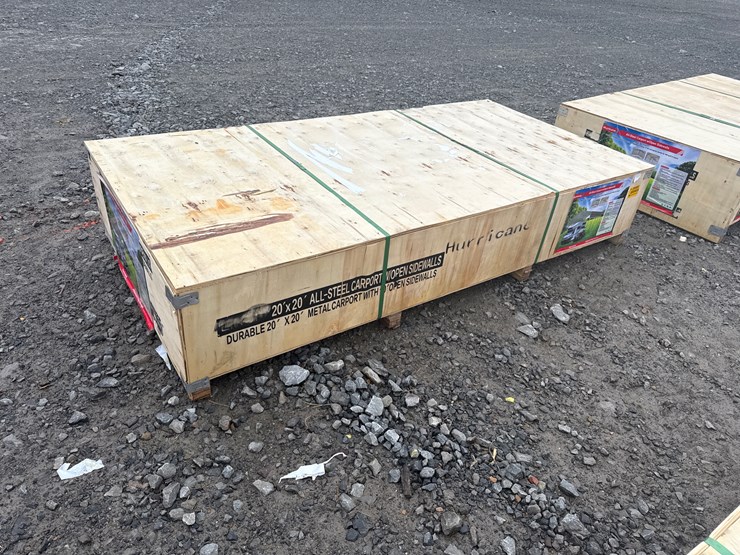 #28465-•-unused-hurricane-msc2020f-20'x20'-all-steel-carport-w/open-side-walls-image-2