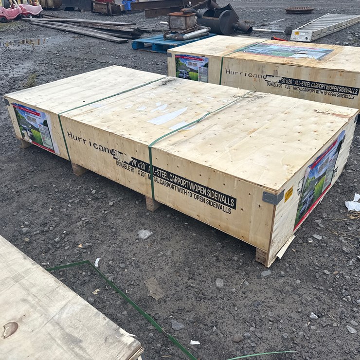 #28461 • Unused Hurricane MSC2020F 20'x20' All Steel Carport w/Open Side Walls