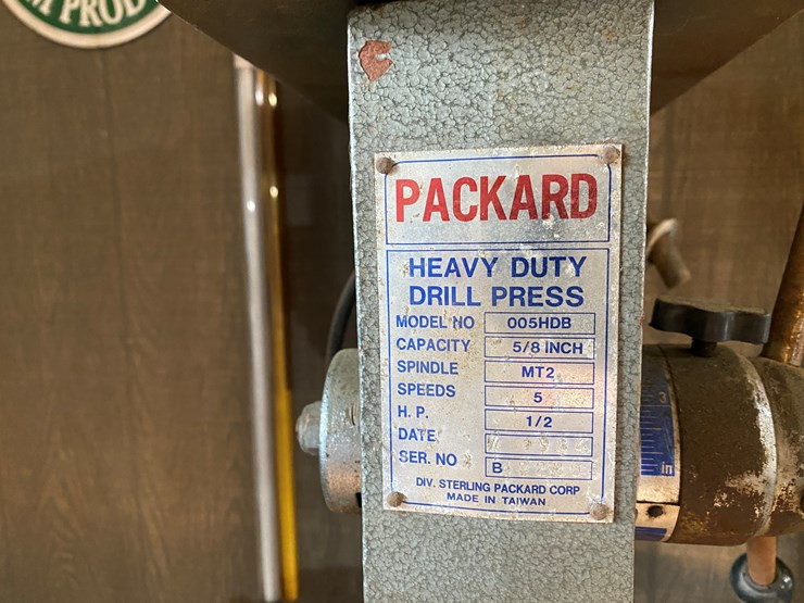 #61-•-#169-•-packard-1/2-hp-heavy-duty-drill-press.-image-3