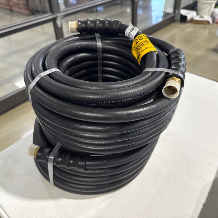 #28370 • Lot of (2) Unused 1/2" x 50" Rubber Air Hoses