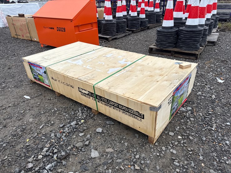 #28464-•-unused-hurricane-msc2020f-20'x20'-all-steel-carport-w/open-side-walls-image-1