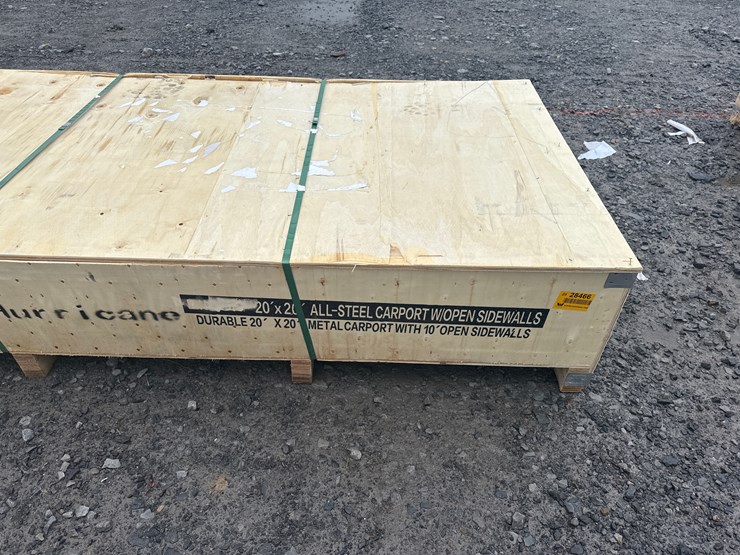 #28466-•-unused-hurricane-msc2020f-20'x20'-all-steel-carport-w/open-side-walls-image-7