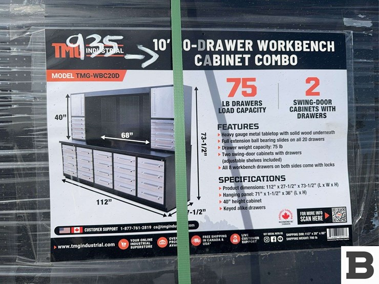 tmg-tmg-wbc20d-10’-20-drawer-workbench-cabinet-combo-image-3