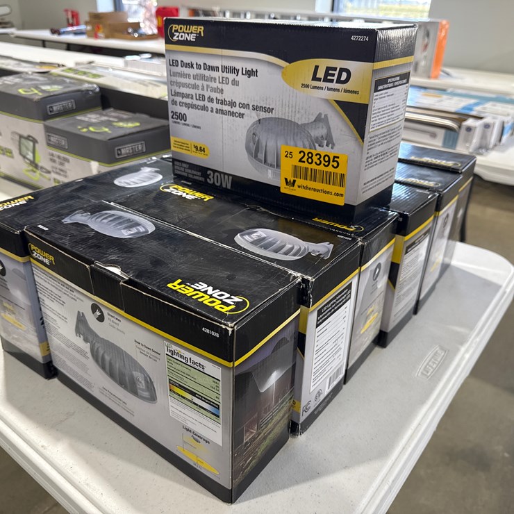 #28395 • Lot of (8) Power Zone LED Dusk to Dawn Utility Lights