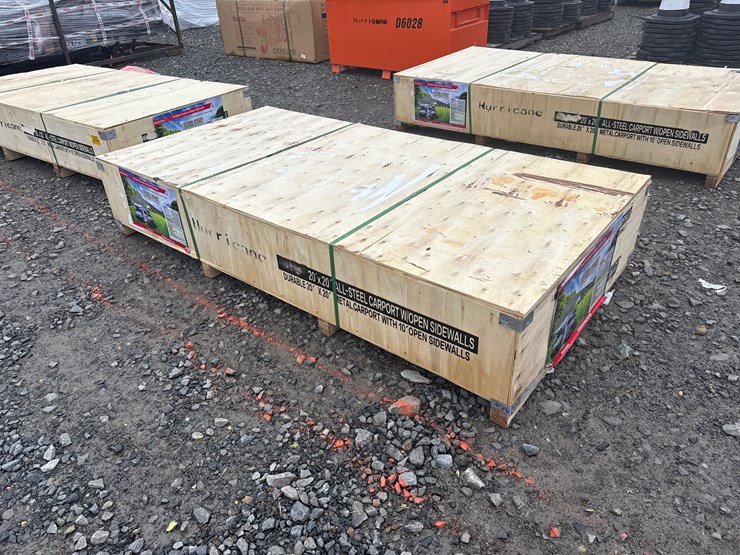 #28465-•-unused-hurricane-msc2020f-20'x20'-all-steel-carport-w/open-side-walls-image-3