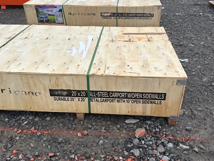 #28465-•-unused-hurricane-msc2020f-20'x20'-all-steel-carport-w/open-side-walls-image-6