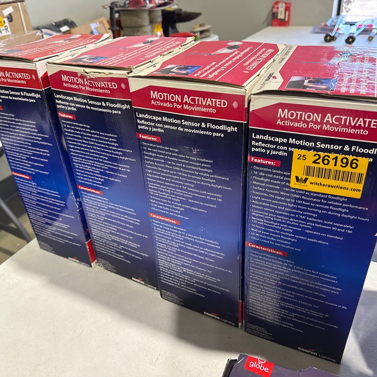 #26196 • Lot of (4) Motion Activated Security Flood Lights