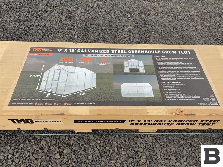 tmg-tmg-gh813-8’x13’-galvanized-steel-greenhouse-grow-tent-image-4