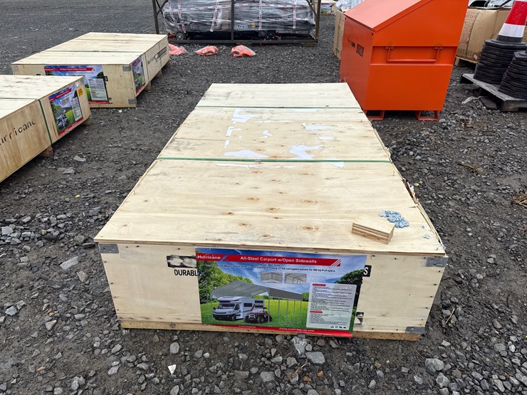 #28464-•-unused-hurricane-msc2020f-20'x20'-all-steel-carport-w/open-side-walls-image-5