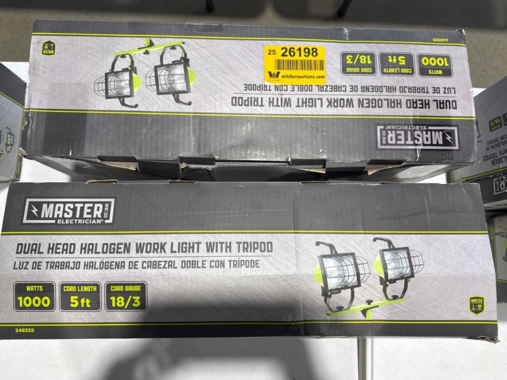 #26198-•-lot-of-master-electrical-halogen-work-lights-w/tripod-image-4