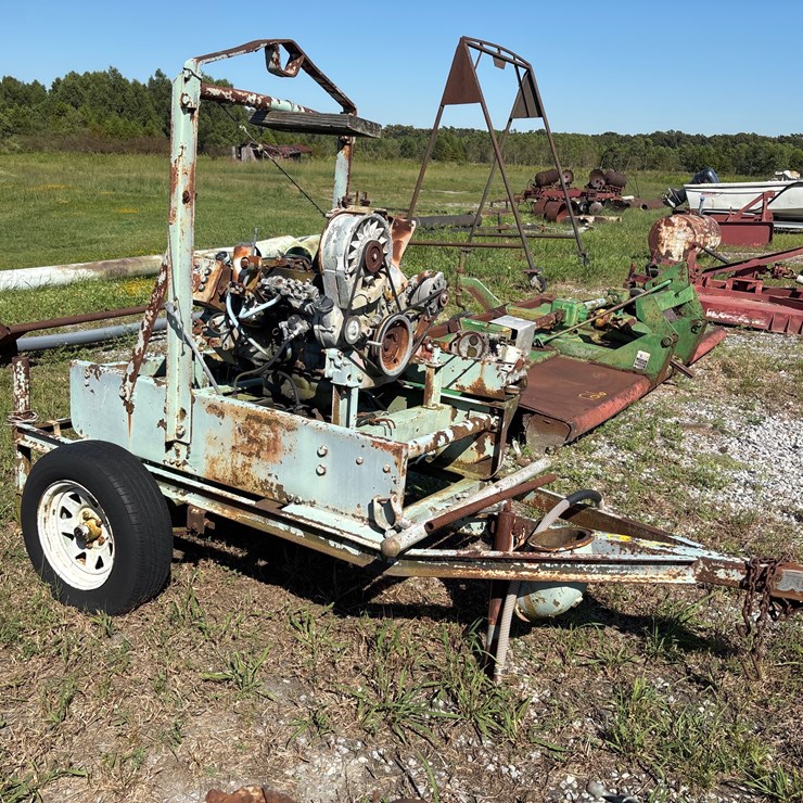 #124 • TRAILER MOUNTED DIESEL ENGINE FOR PARTS AND REPAIRS