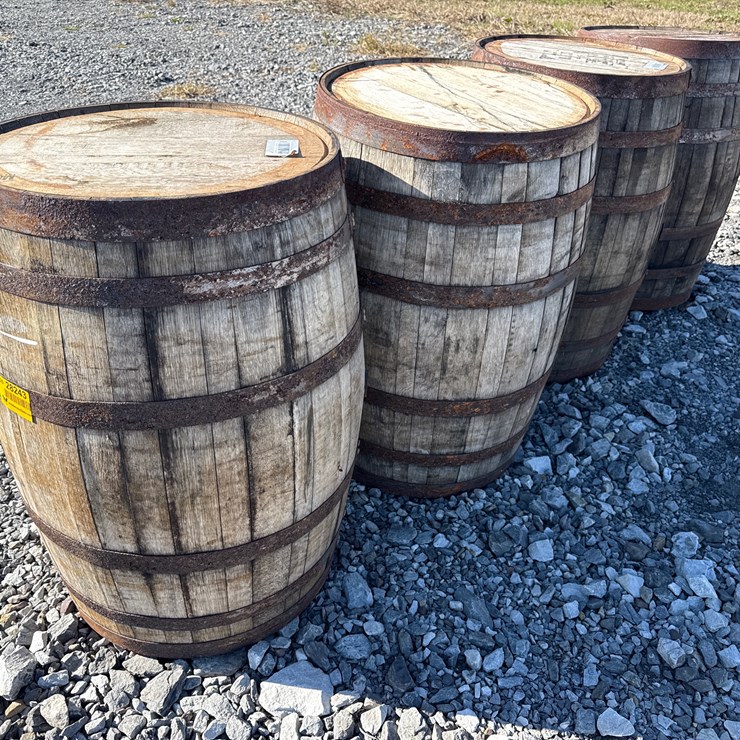 #28243 • Lot of (4) Whiskey Barrels INV# 28243