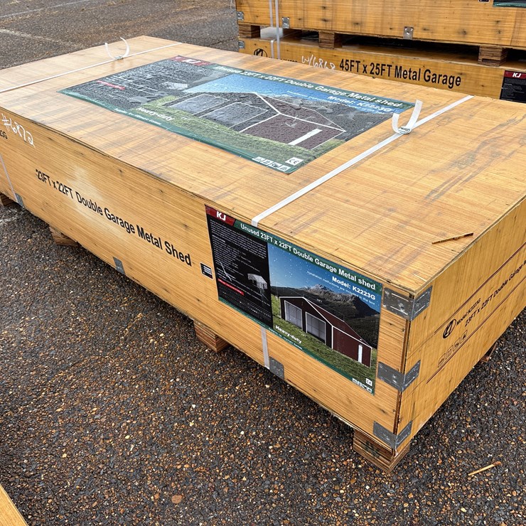 #6872 • 23ft X 22ft Double Garage Metal Shed (New)