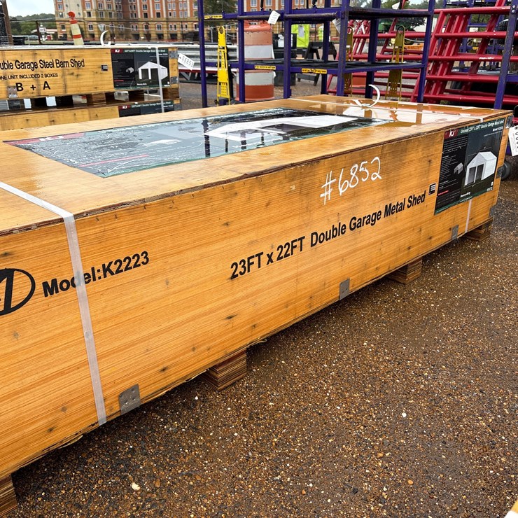 #6852 • 23ft X 22ft Double Garage Metal Shed (New)