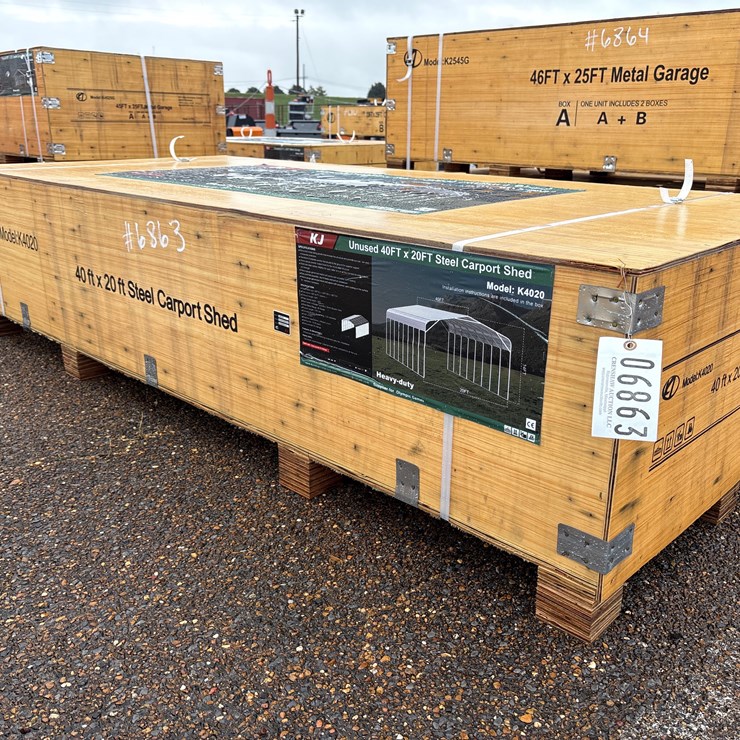 #6863 • 40ft X 12ft Steel Carport Shed (New)