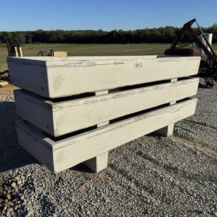 #13015 • (3) 10' x 3' Concrete Feed Troughs