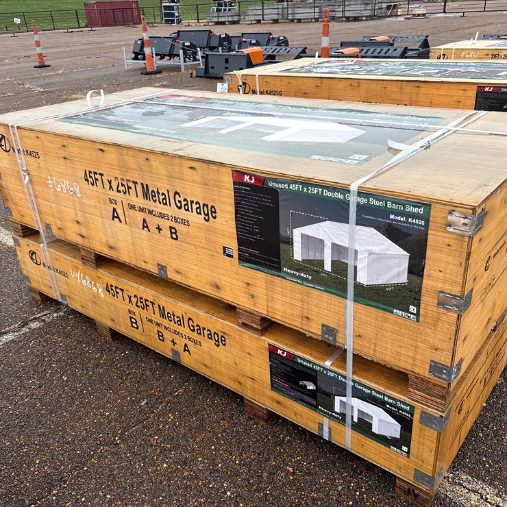 #6868 • 45ft X 25ft Metal Garage (New)