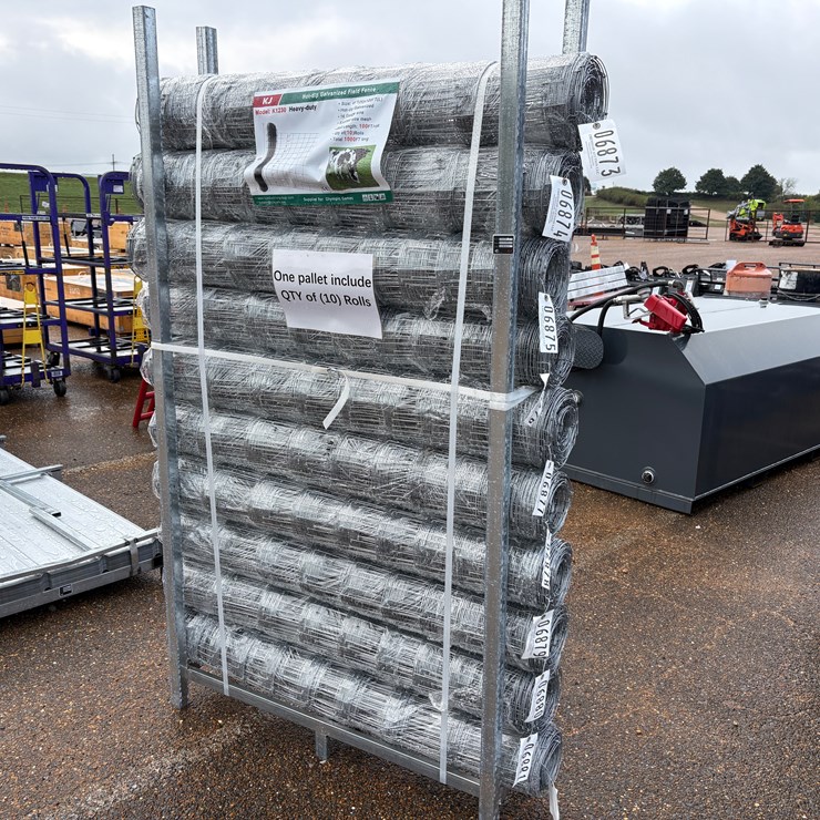 #6881 • 4ft X 100ft Roll of Galvanized Field Fence (New)