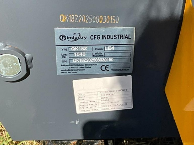 unused-cfg-qk18z-mini-excavator-(zonsen-11kw-image-9