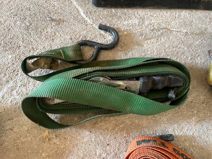 #1074-•-ratchet-straps,-100'-measuring-tape-and-wheel-chock-image-8