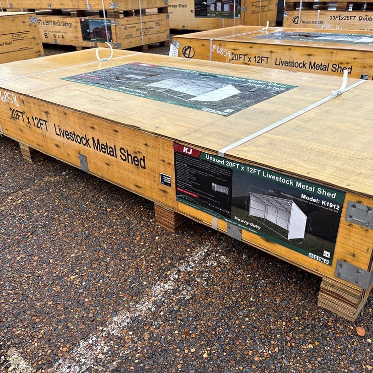 #6858 • 20ft X 12ft Livestock Metal Shed (New)