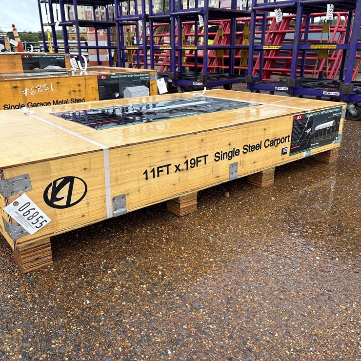 #6855 • 11ft X 19ft Single Steel Carport (New)