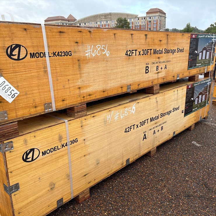 #6856 • 42ft X 30ft Metal Storage Shed (New)