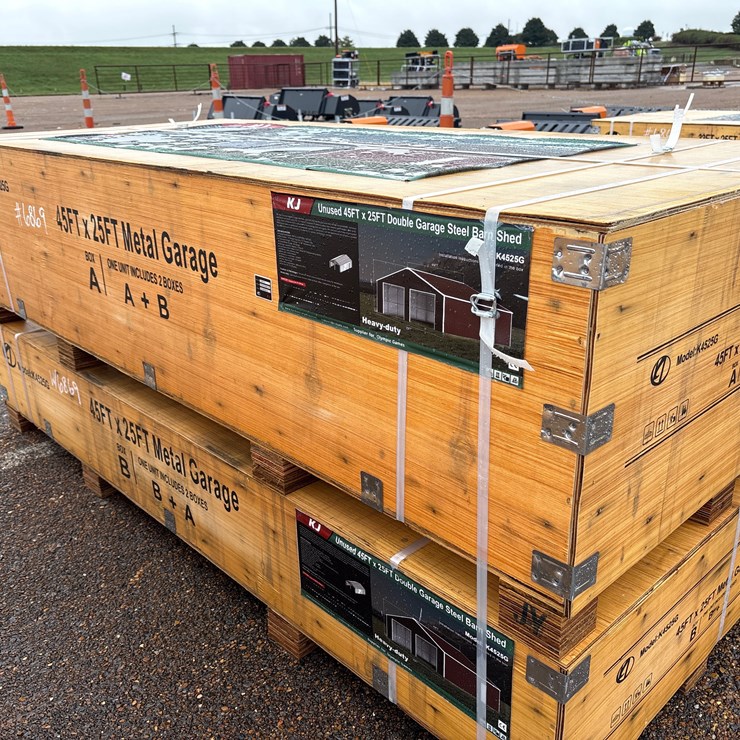 #6869 • 45ft X 25ft Metal Garage