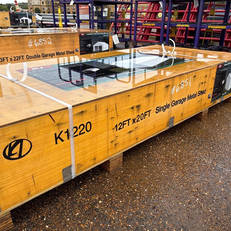 #6851 • 12ft X 20ft Single Garage Metal Shed (New)