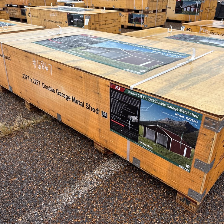 #6867 • 23ft X 22ft Double Garage Metal Shed (New)