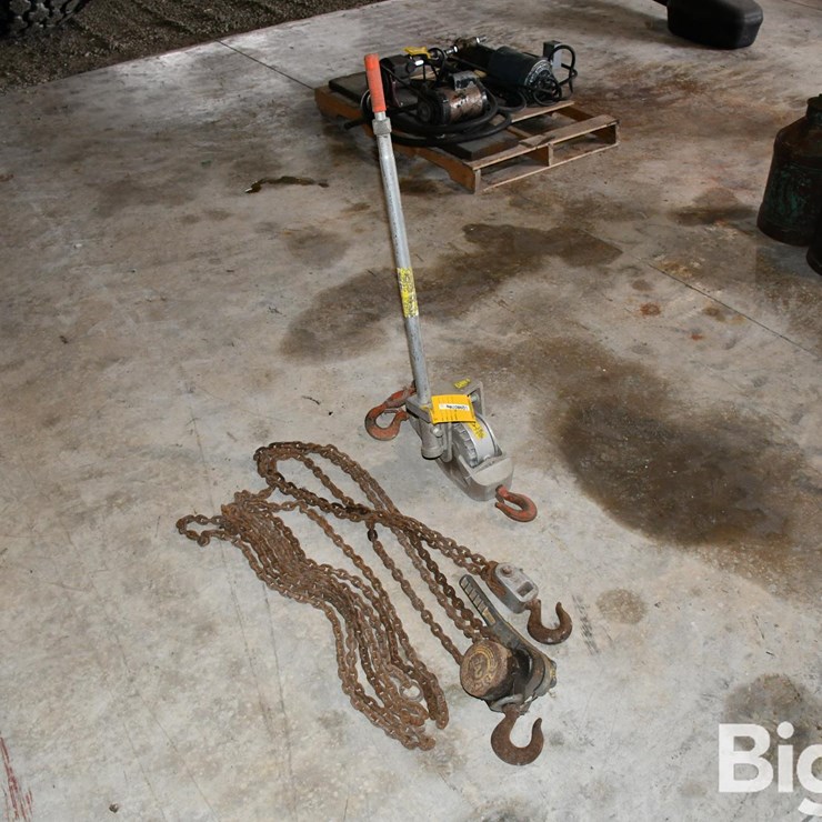 2-Ton Chain Hoist And 6000 Lbs. Cable Hoist