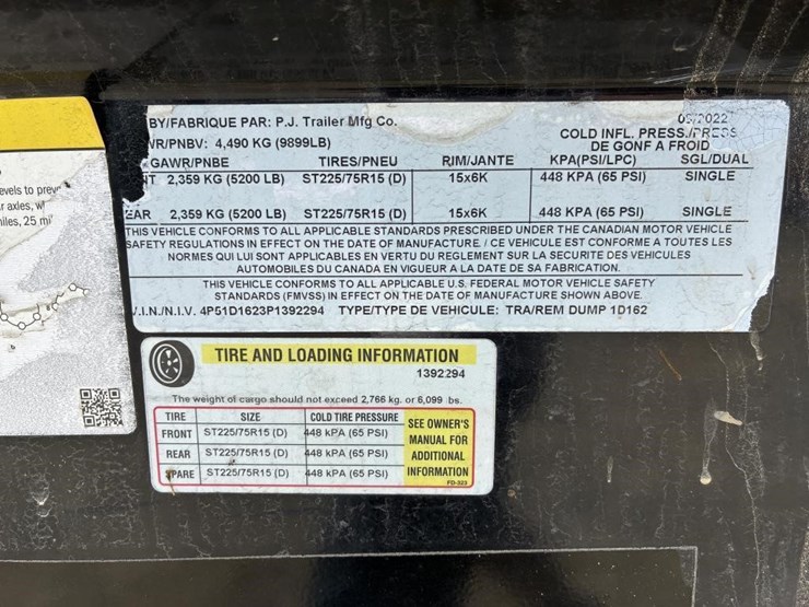 2022-pj-trailers-1d162-12'-t/a-dump-trailer-image-15