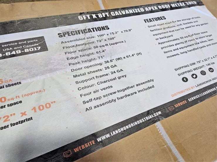 #2512-•-new-landhonor-lhr-ms0608-metal-shed-image-3