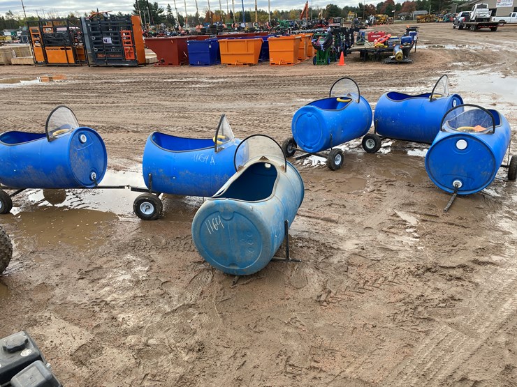 #7309-•-(6)-pull-behind-barrel-trolley-cart-image-1