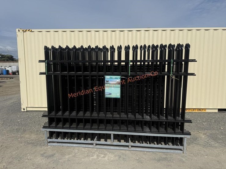 10'-x-7'-wrought-iron-style-steel-site-fence-image-1