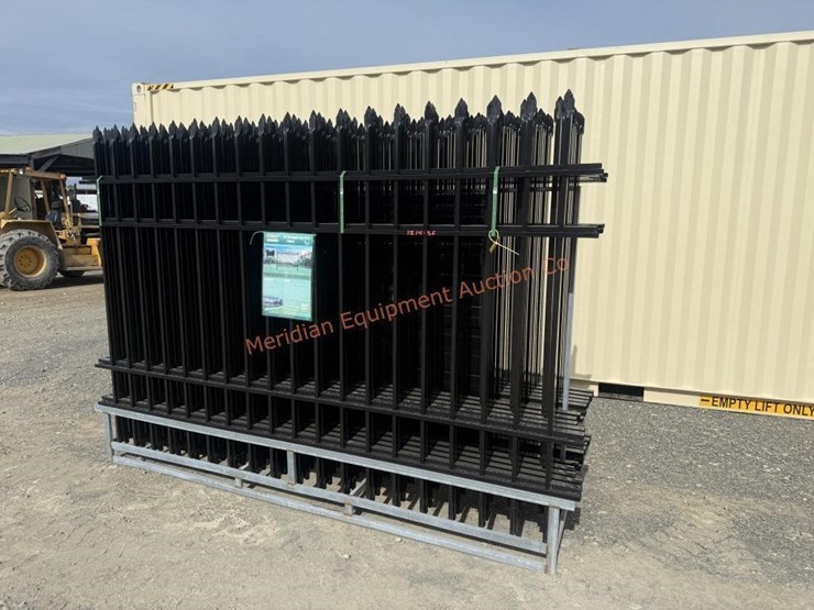 10'-x-7'-wrought-iron-style-steel-site-fence-image-2