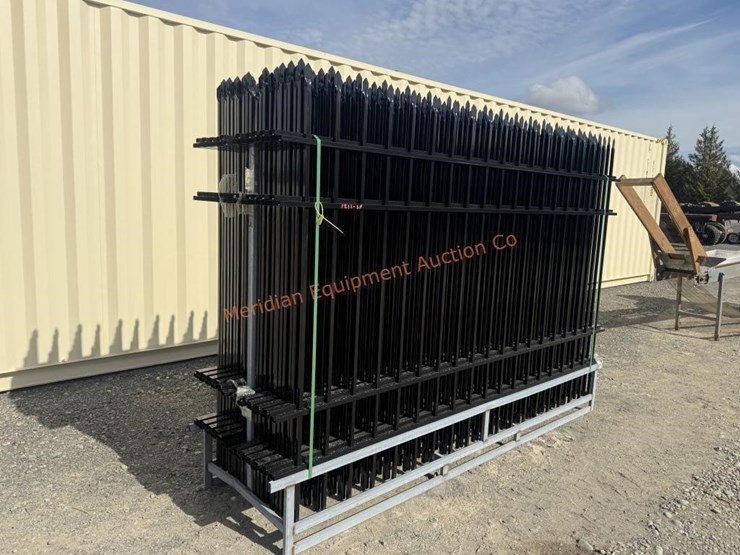 10'-x-7'-wrought-iron-style-steel-site-fence-image-2