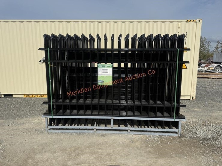 10'-x-7'-wrought-iron-style-steel-site-fence-image-1